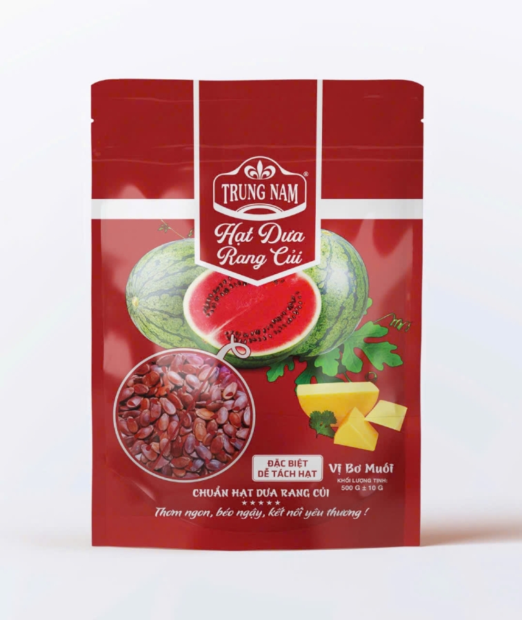 Hạt dưa Trung Nam 500g Túi Zip, vị bơ muối