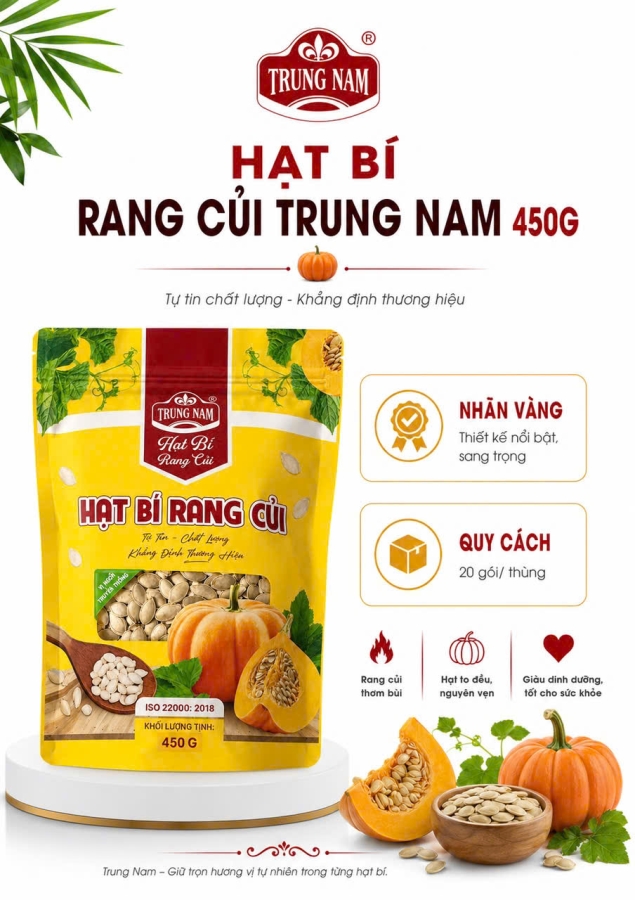 Hạt bí 450gr nhãn vàng