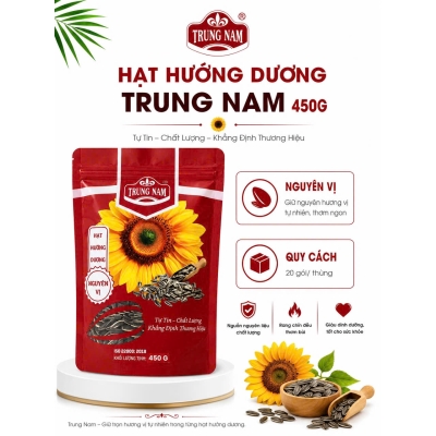 Hạt hướng dương Trung Nam 450g nguyên vị