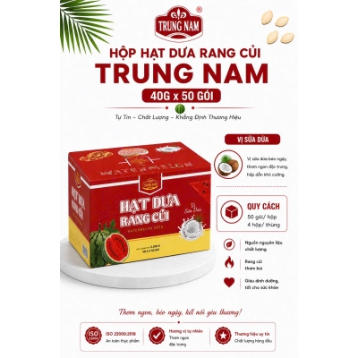 Thùng hạt dưa Trung Nam 40g x 50 gói vị sữa dữa