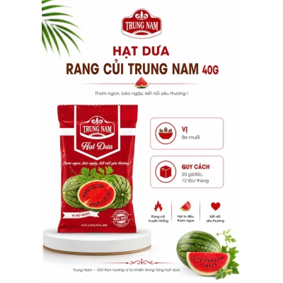 Hạt dưa 40g (20 gói/lốc, thùng 12 lốc, vị bơ muối)